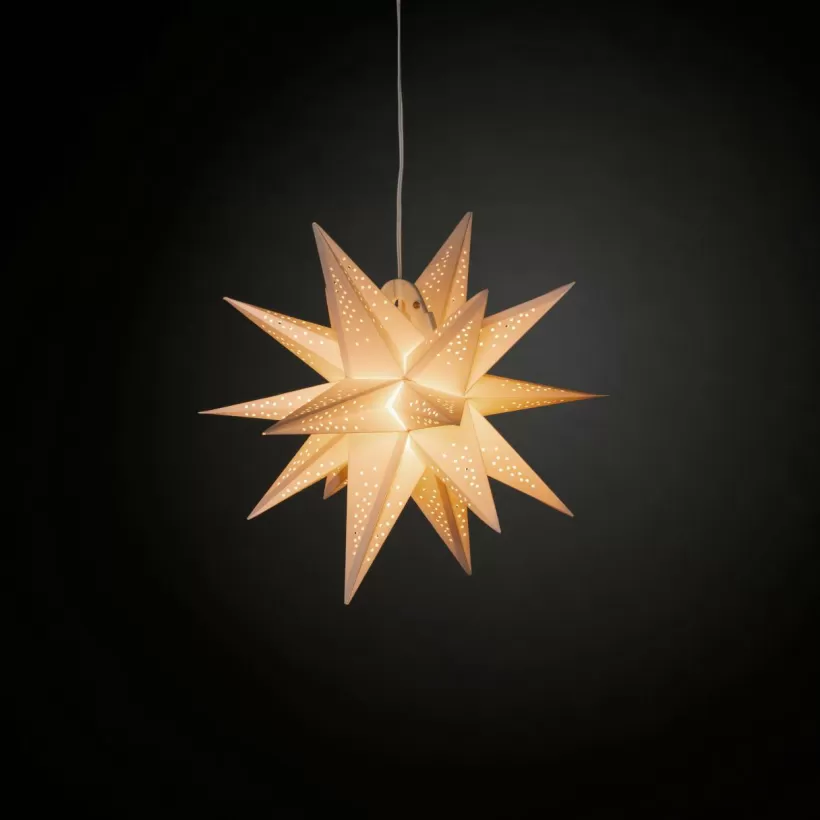 Jotex Julbelysning*3-D Pappersstjärna LED Höjd 45 Cm
