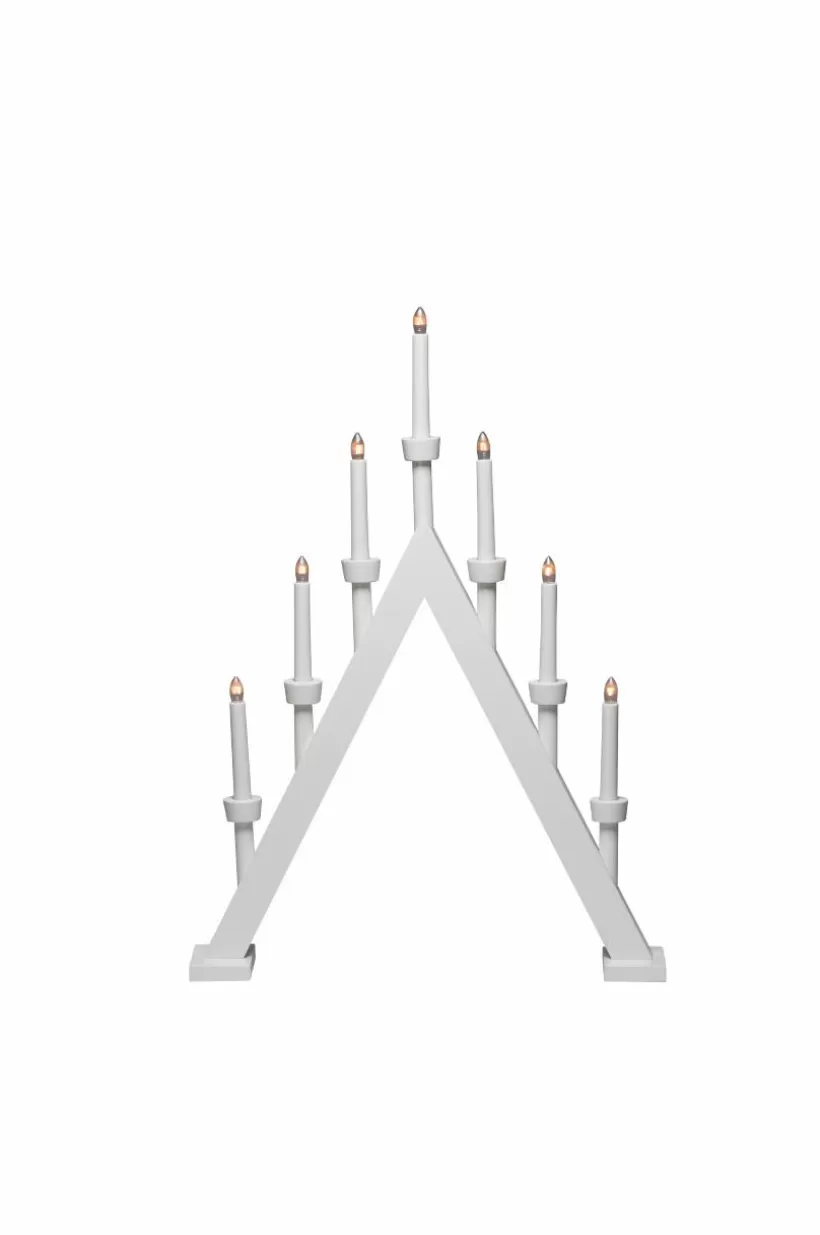Jotex Julbelysning*Eljusstake 7 Lj Trä 65cm