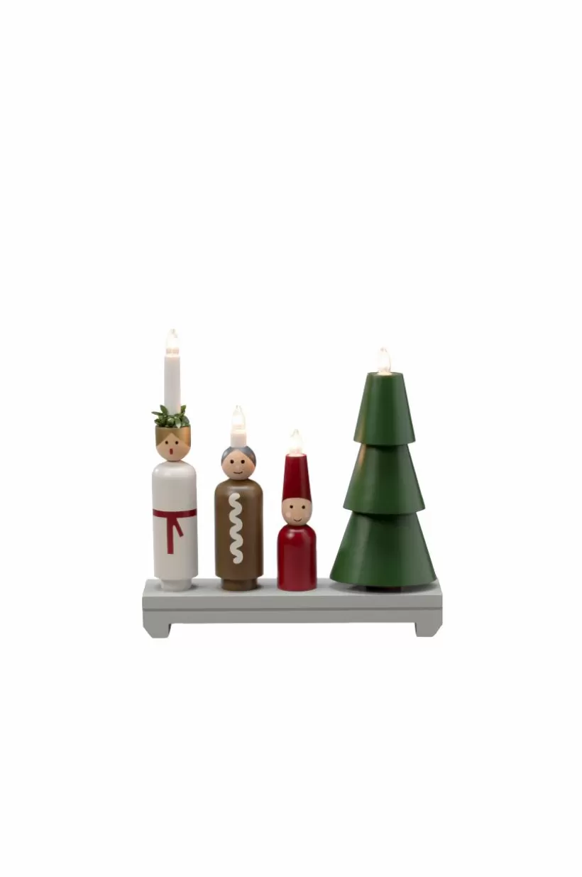 Jotex Julbelysning*Elljusstake 4 Ljus "Lucia" 29,9cm