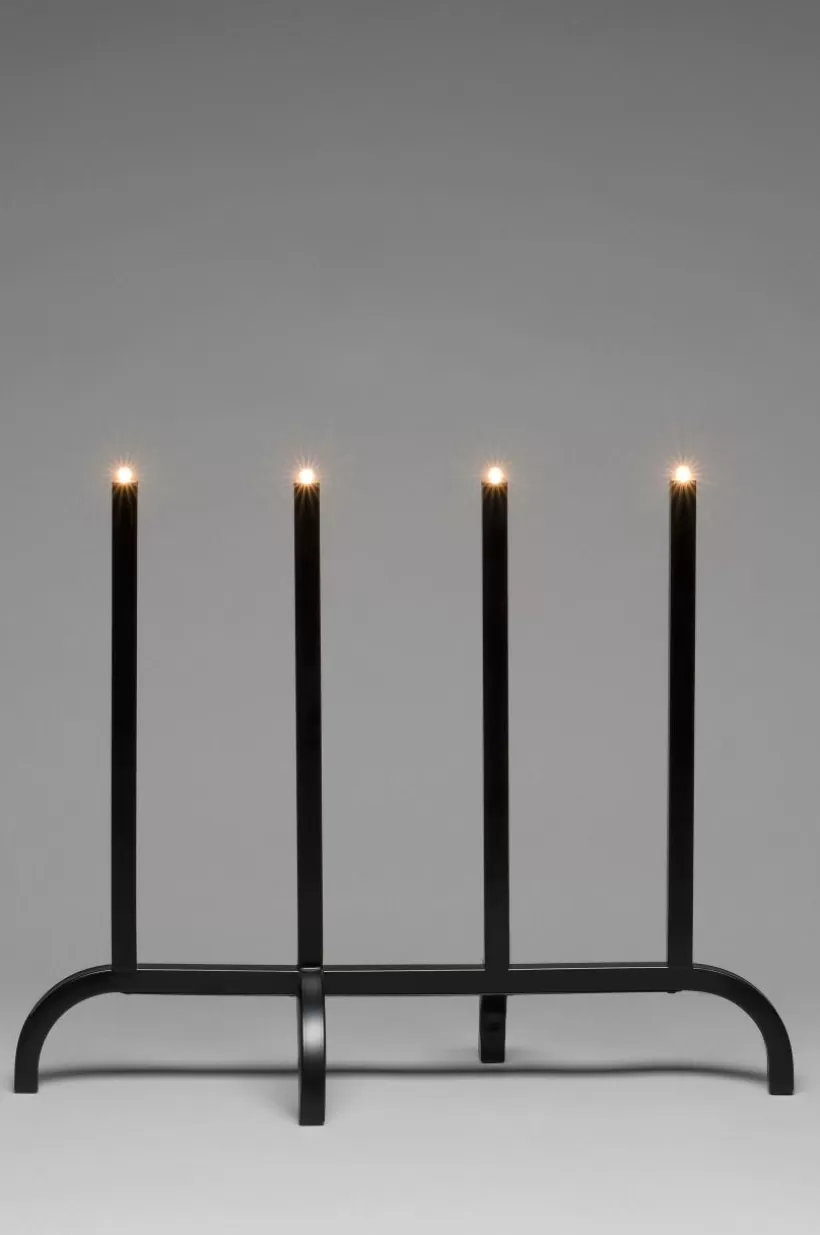 Jotex Julbelysning*Elljusstake 4 Ljus Met. 40,8cm