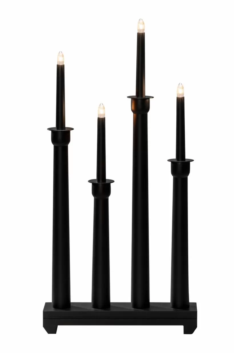 Jotex Julbelysning*Elljusstake 4 Ljus Trä 59cm