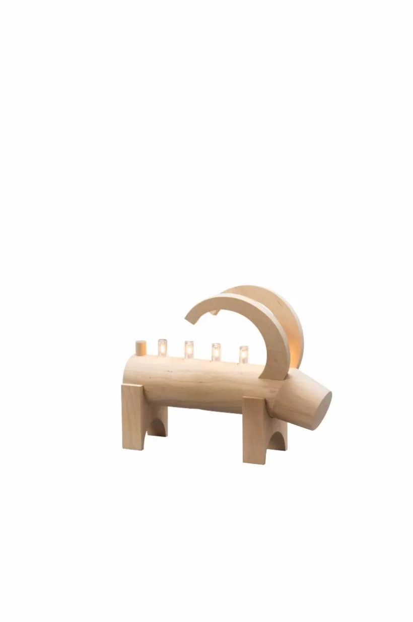 Jotex Julbelysning*Elljusstake 5 Ljus Trä 22,7cm
