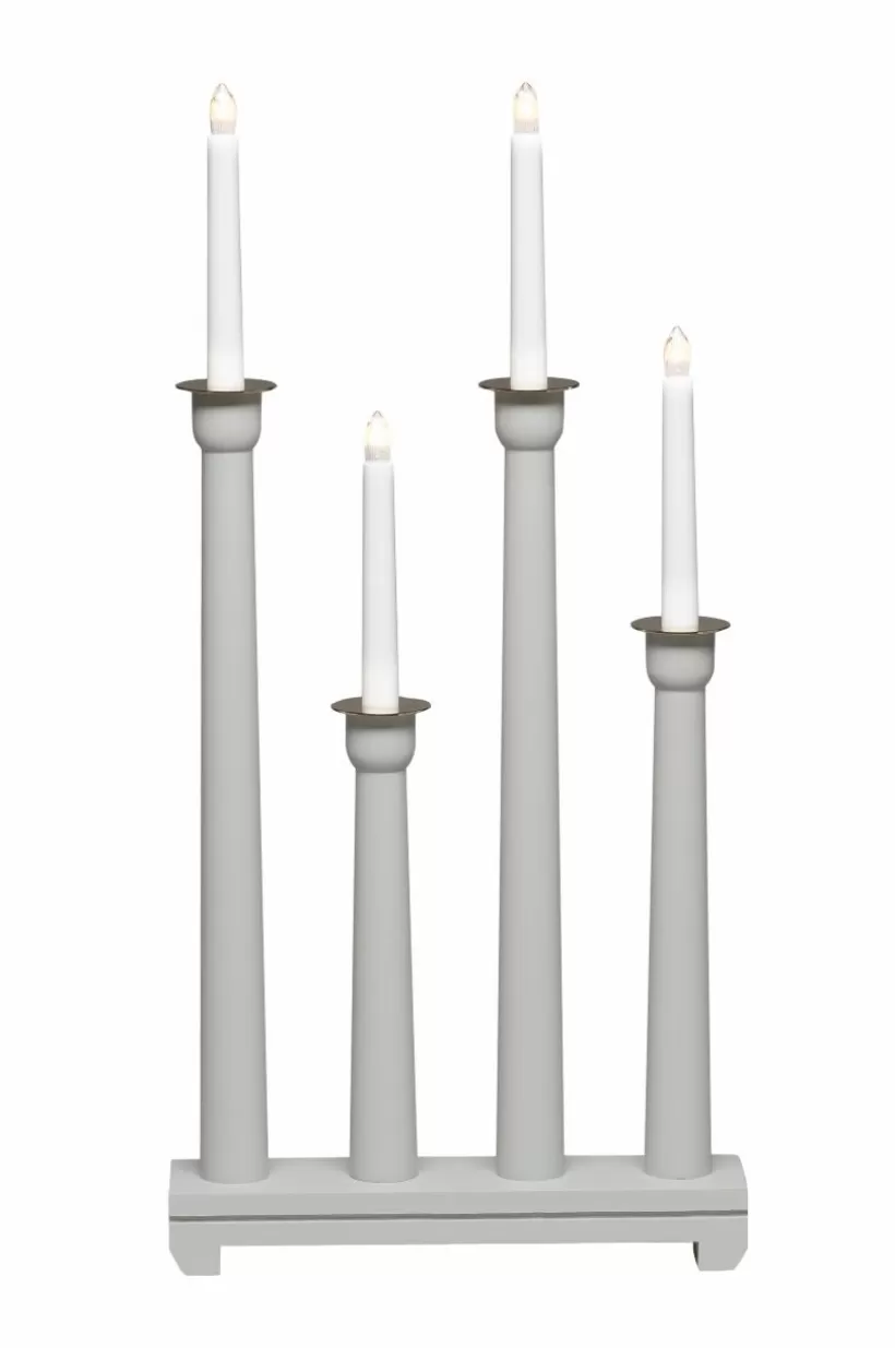 Jotex Julbelysning*Elljusstake 4 Ljus Trä 59cm