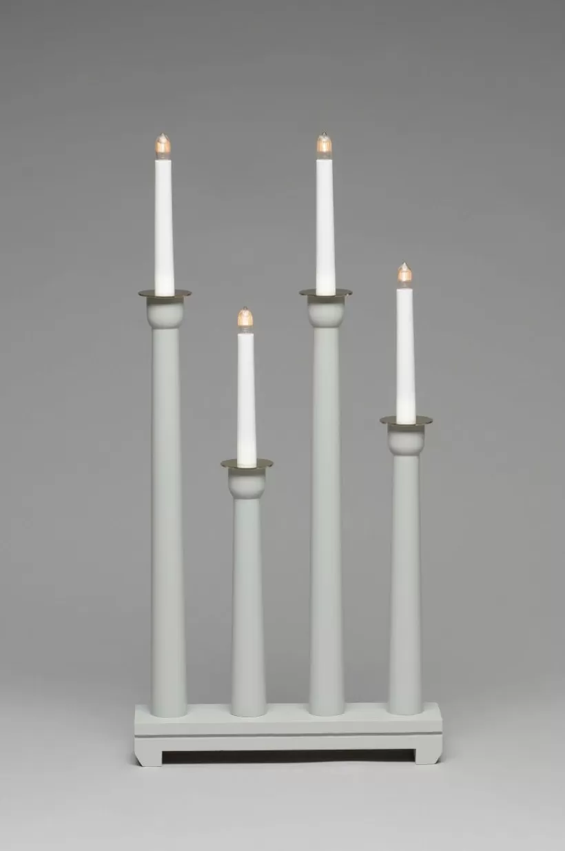 Jotex Julbelysning*Elljusstake 4 Ljus Trä 59cm