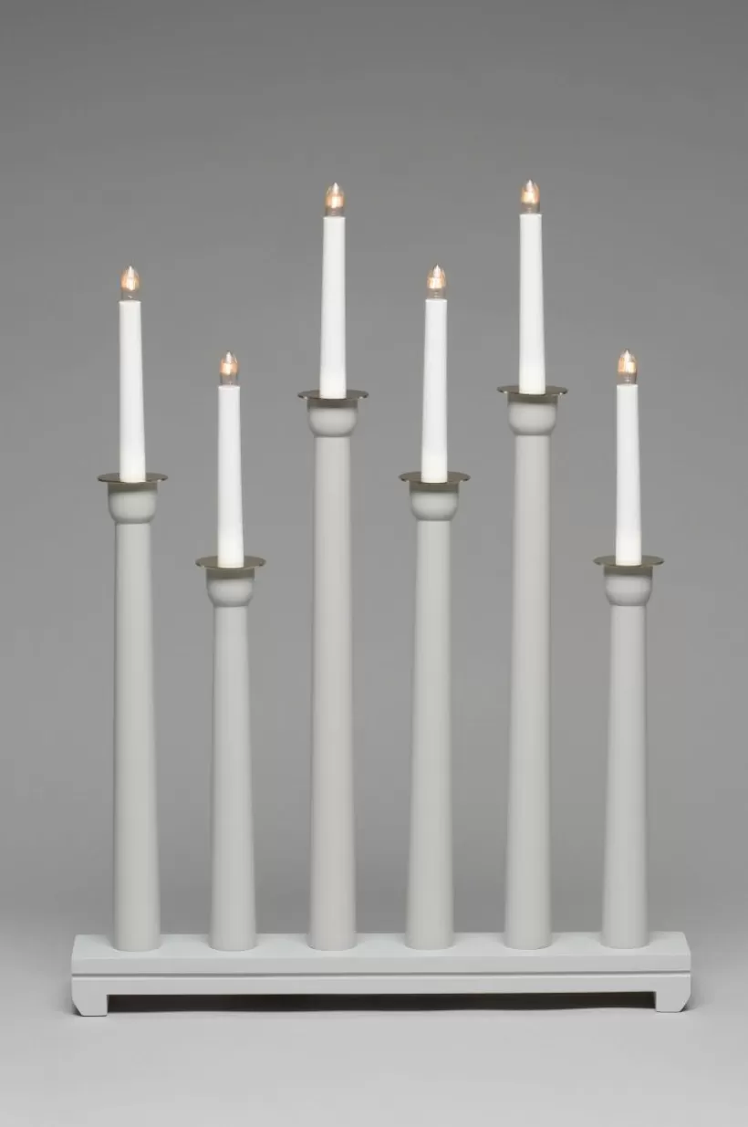 Jotex Julbelysning*Elljusstake 6 Ljus Trä 59cm