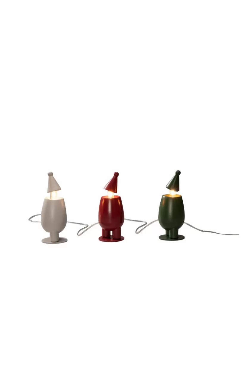 Jotex Julbelysning*Elljusstake 3 Ljus Trä LED 14,8cm