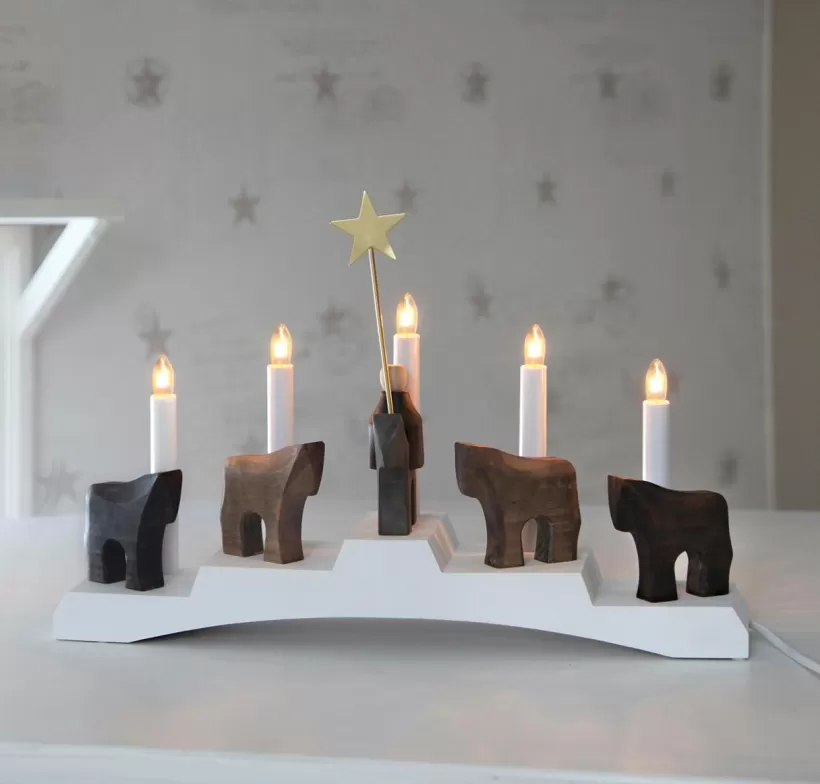 Jotex Julbelysning*Ljusstake Staffans Fålar