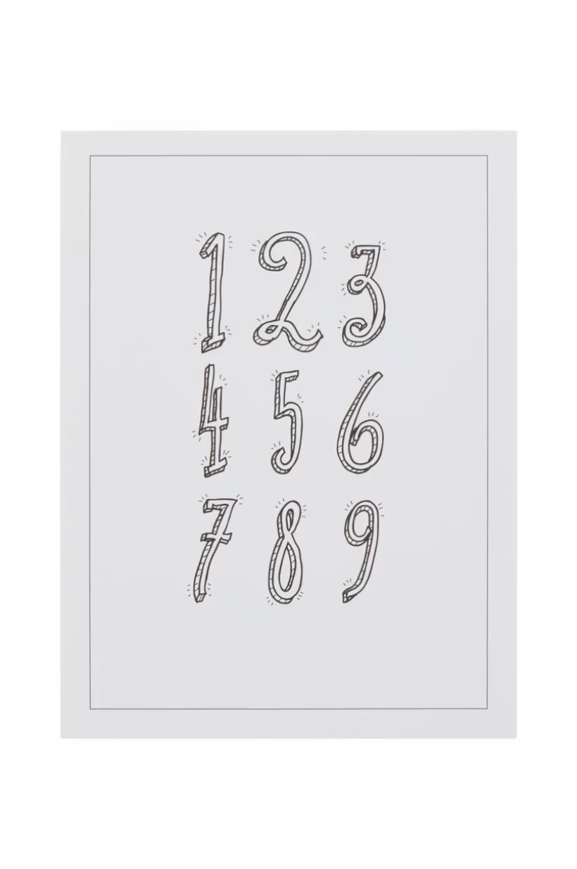 Barn Jotex Posters & Tavlor | Barndekoration*NUMBERS Poster 30x40 Cm