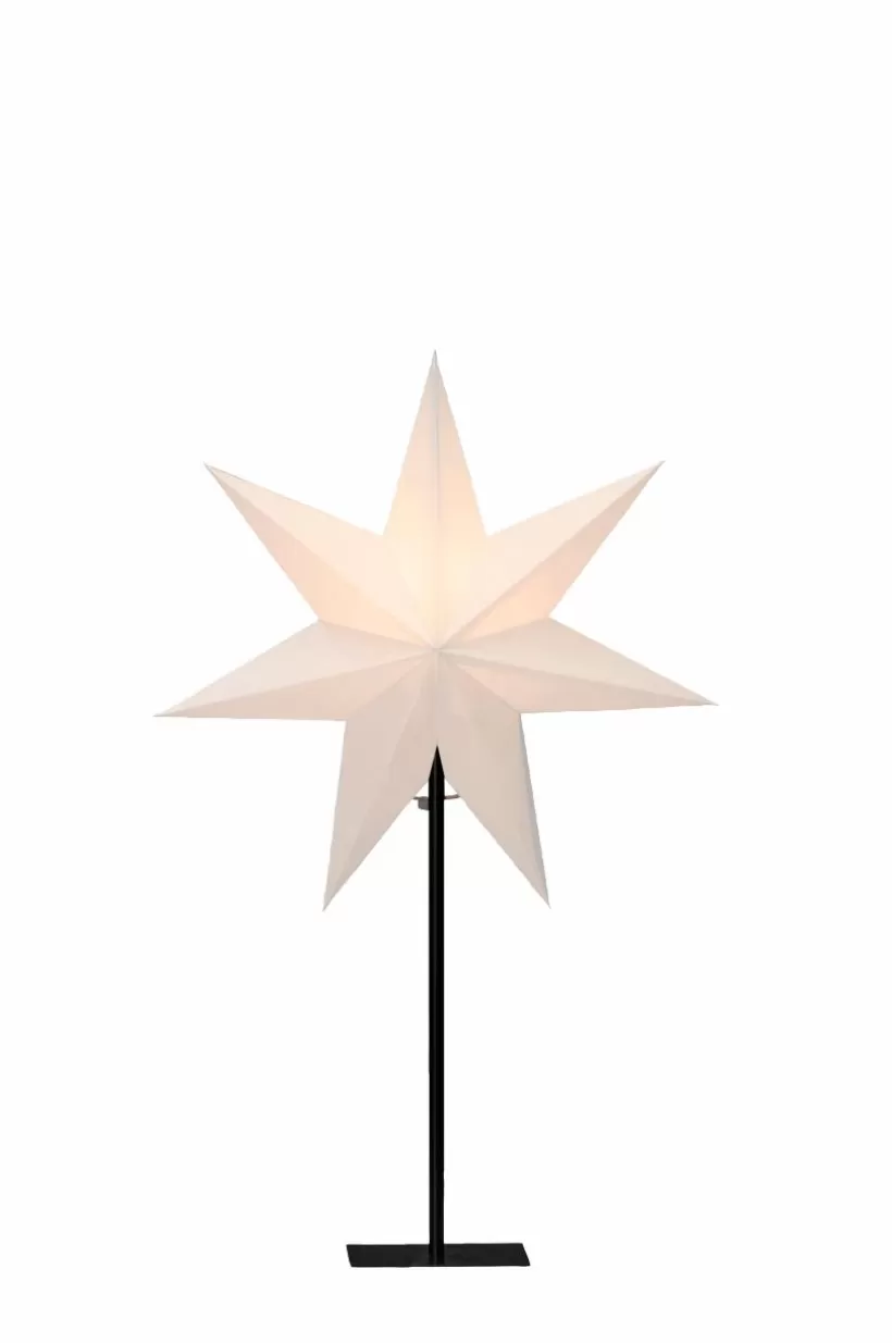 Jotex Julbelysning*Pappersstjärna Metallfot Höjd 65 Cm