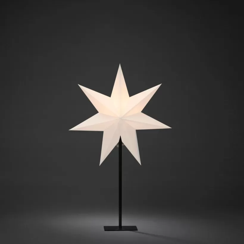 Jotex Julbelysning*Pappersstjärna Metallfot Höjd 65 Cm