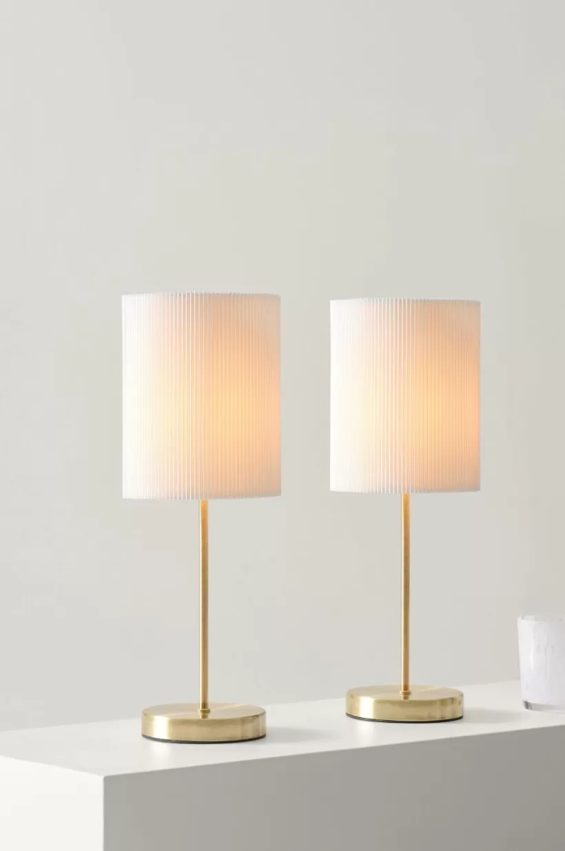 Jotex Bordslampor*SETH PLISSÉ Bordslampa 2-pack